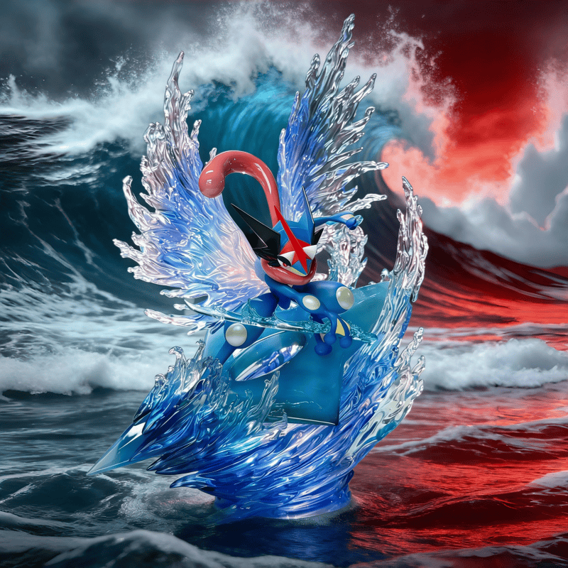 Pokemon Ash Greninja Butterfly Form Statue