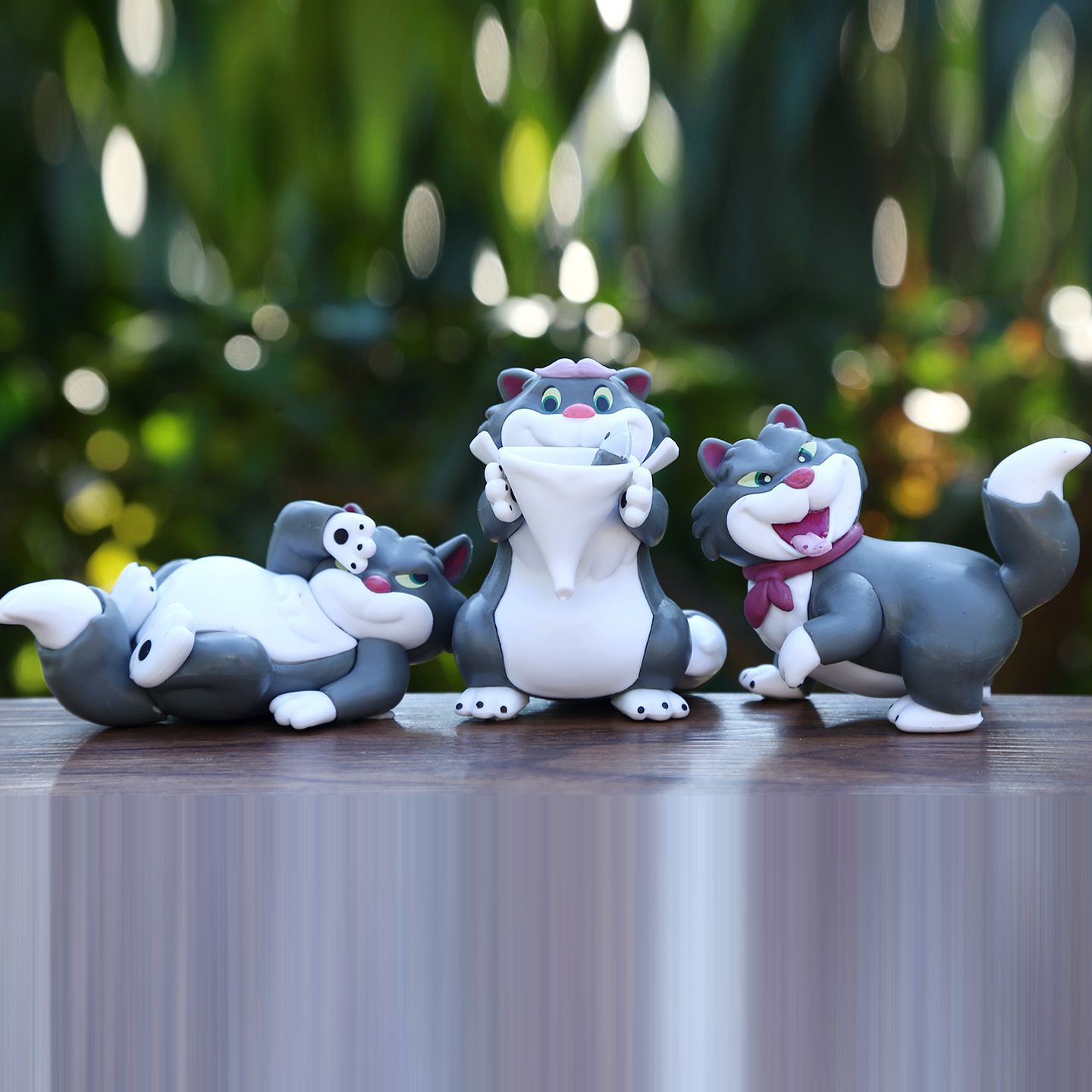 Marie & Lucifer Cat Figures Collection - 6pcs Figurine Set for Collectors