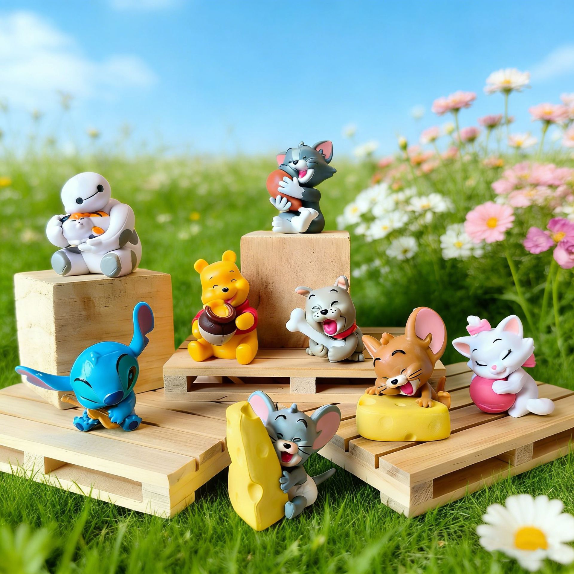 Popular Animation Happy Time Figure 8pcs