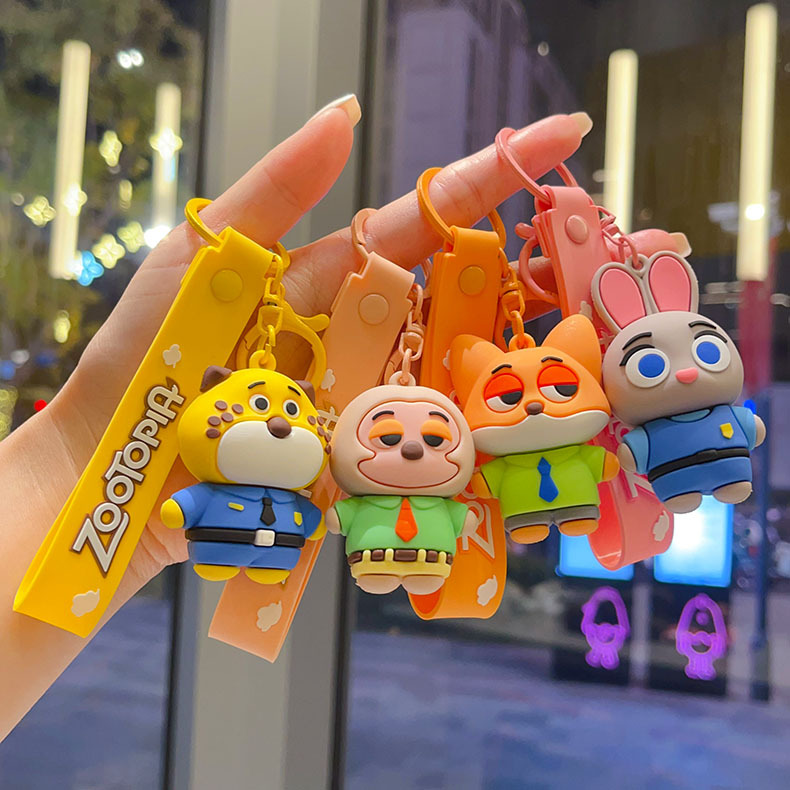 2025 New Zootopia Cute Keychain Set 4pcs
