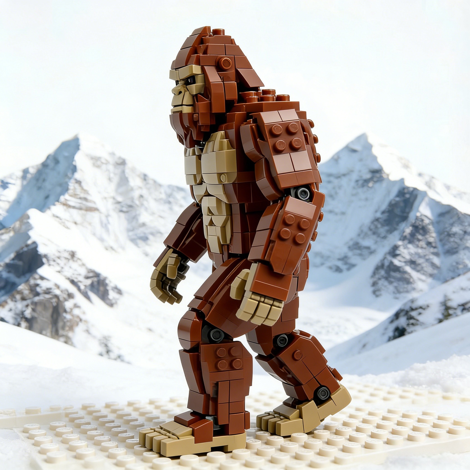 Custom Bigfoot Building Blocks Kit - DIY Mythical Creature Brick Model for Hobbyists