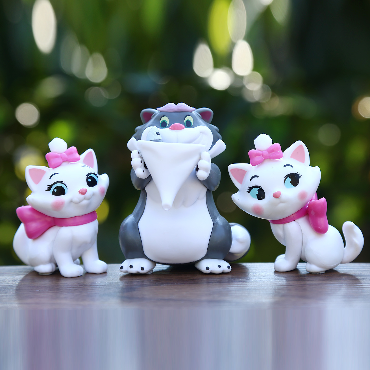 Marie & Lucifer Cat Figures Collection - 6pcs Figurine Set for Collectors