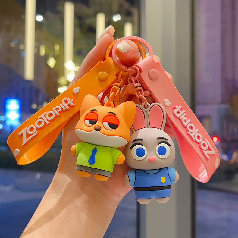 2025 New Zootopia Cute Keychain Set 4pcs
