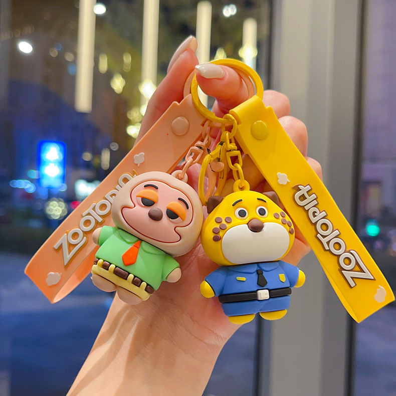 2025 New Zootopia Cute Keychain Set 4pcs