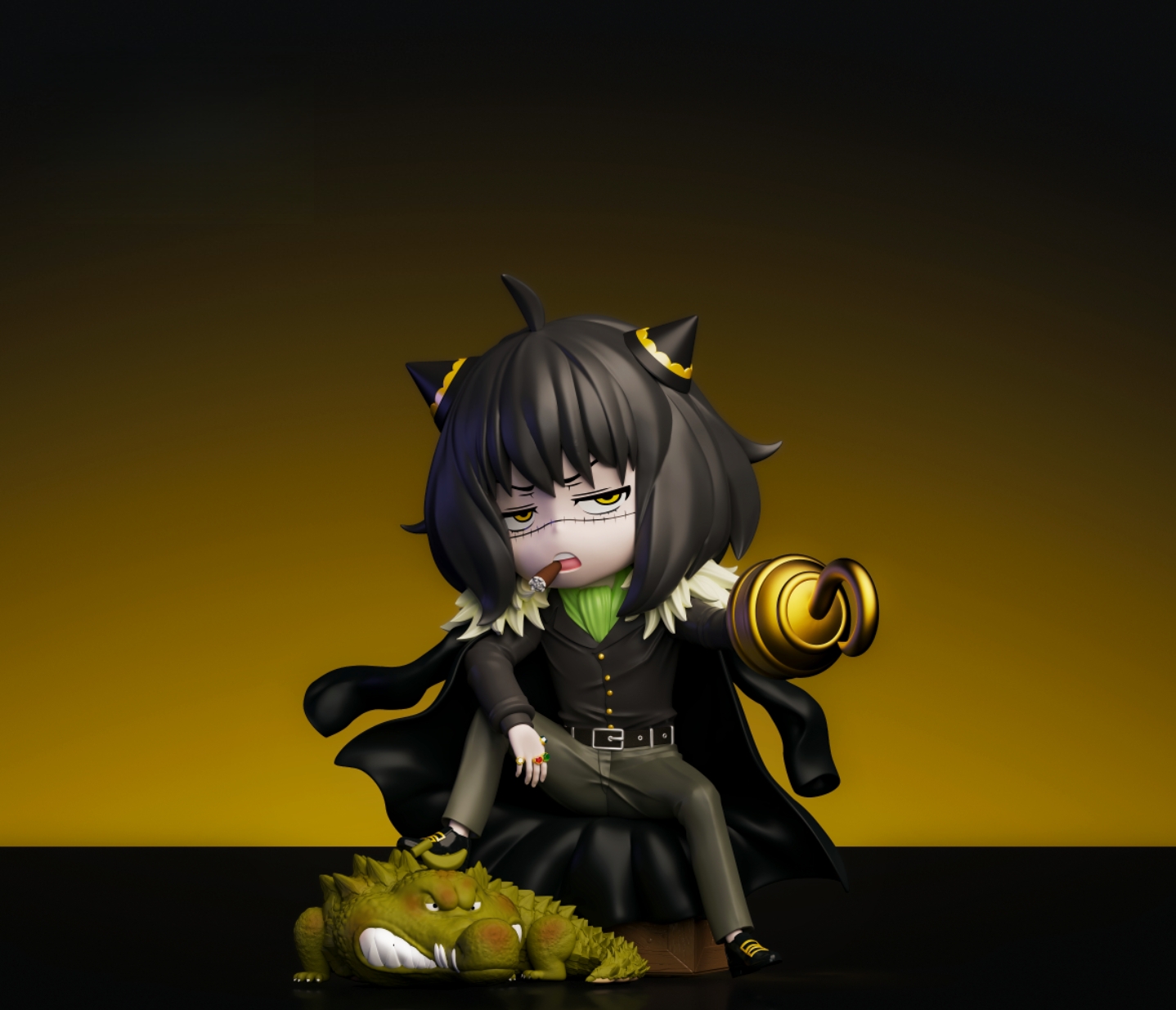 Spy x Family Anya Forger Cosplay Sir Crocodile Cute Statue