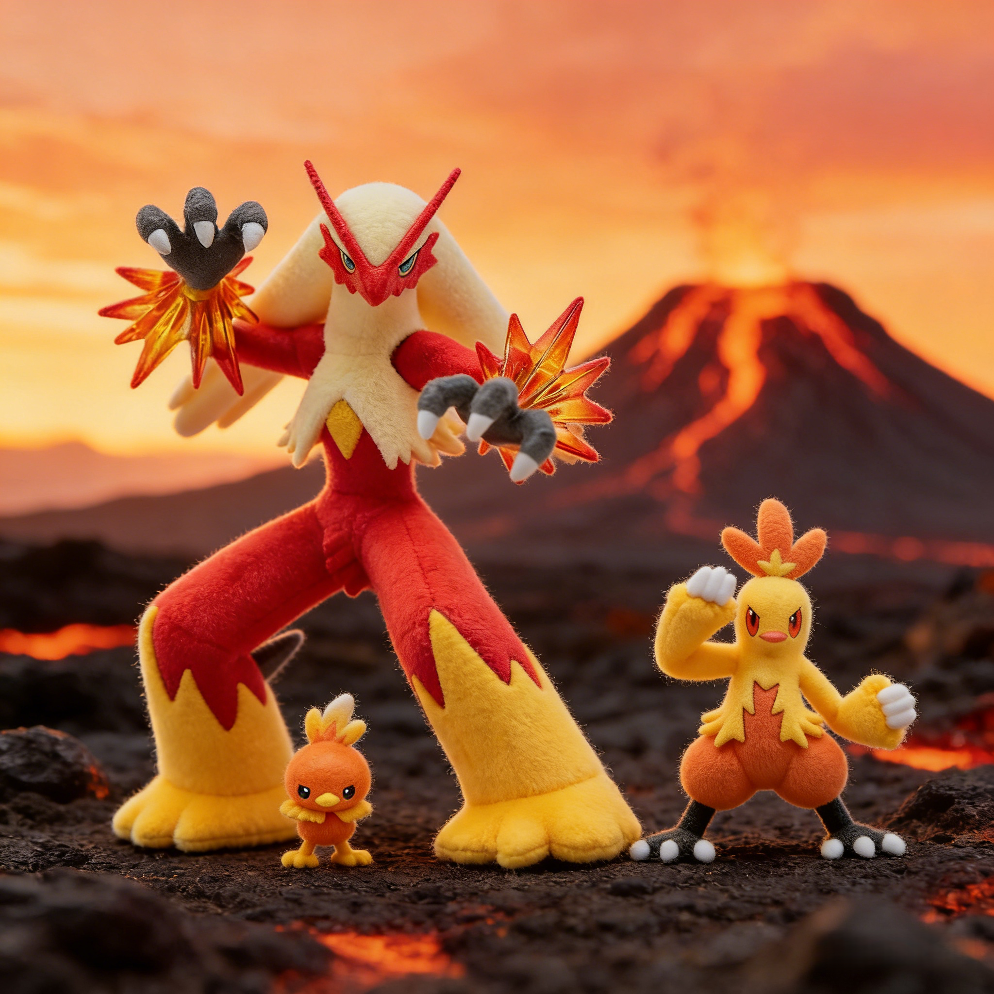 Pokemon Torchic Evolutionary Group Statue