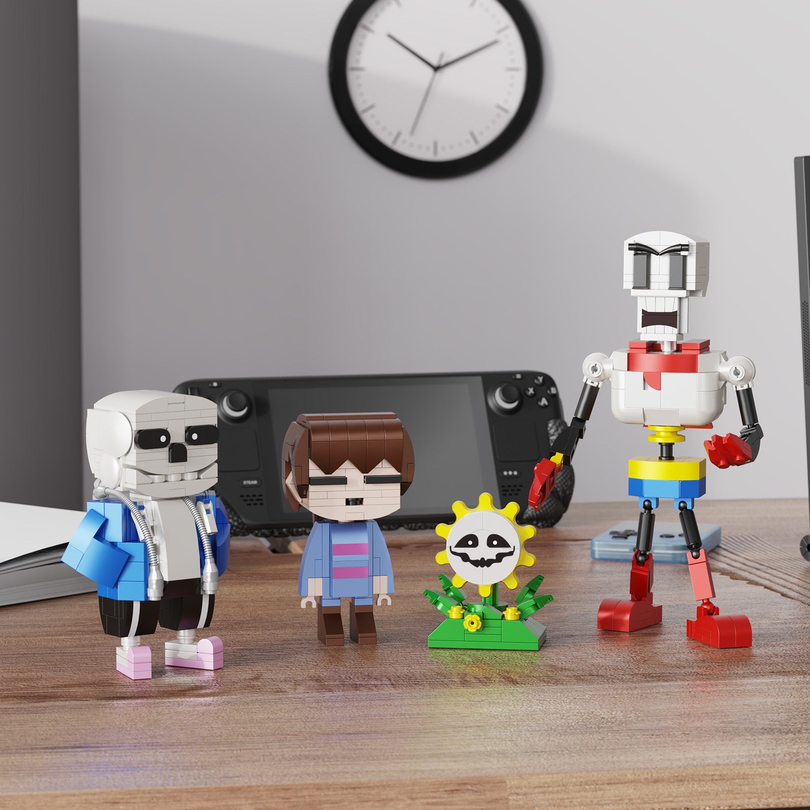 Zhongkaihua Set Mini Mattoncini Undertale Sans – Figura Assemblare 12,5 Cm, In Plastica ABS, Regalo Per Fan