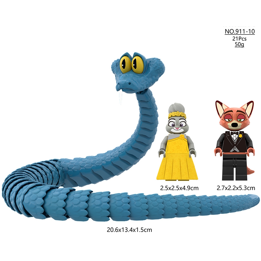 2025 New Zootopia 2 Figure Building Blocks Set 3pcs