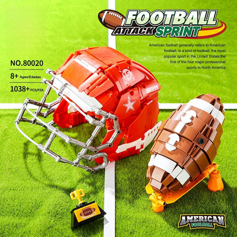 American Football Building Blocks Set – Linoos