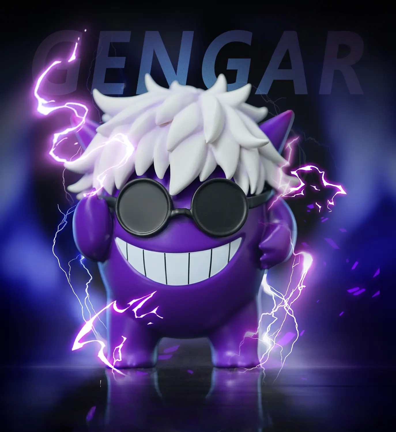 Pokemon Gengar Cosplay Satoru Gojo Figure