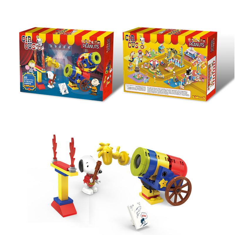 Linoos Peanuts Snoopy Circus Building Block