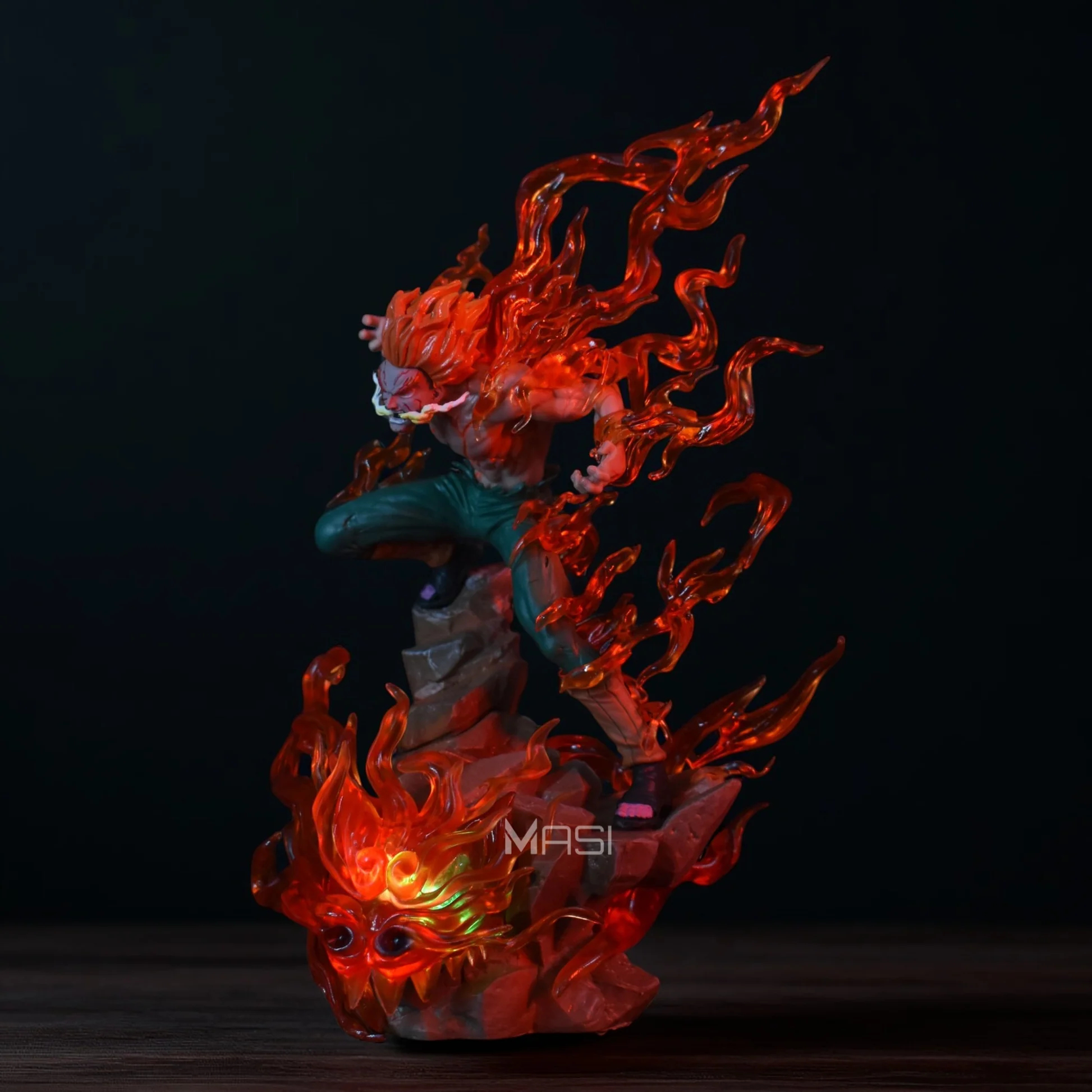 Naruto Might Guy Eight Gates With LED Base Statue