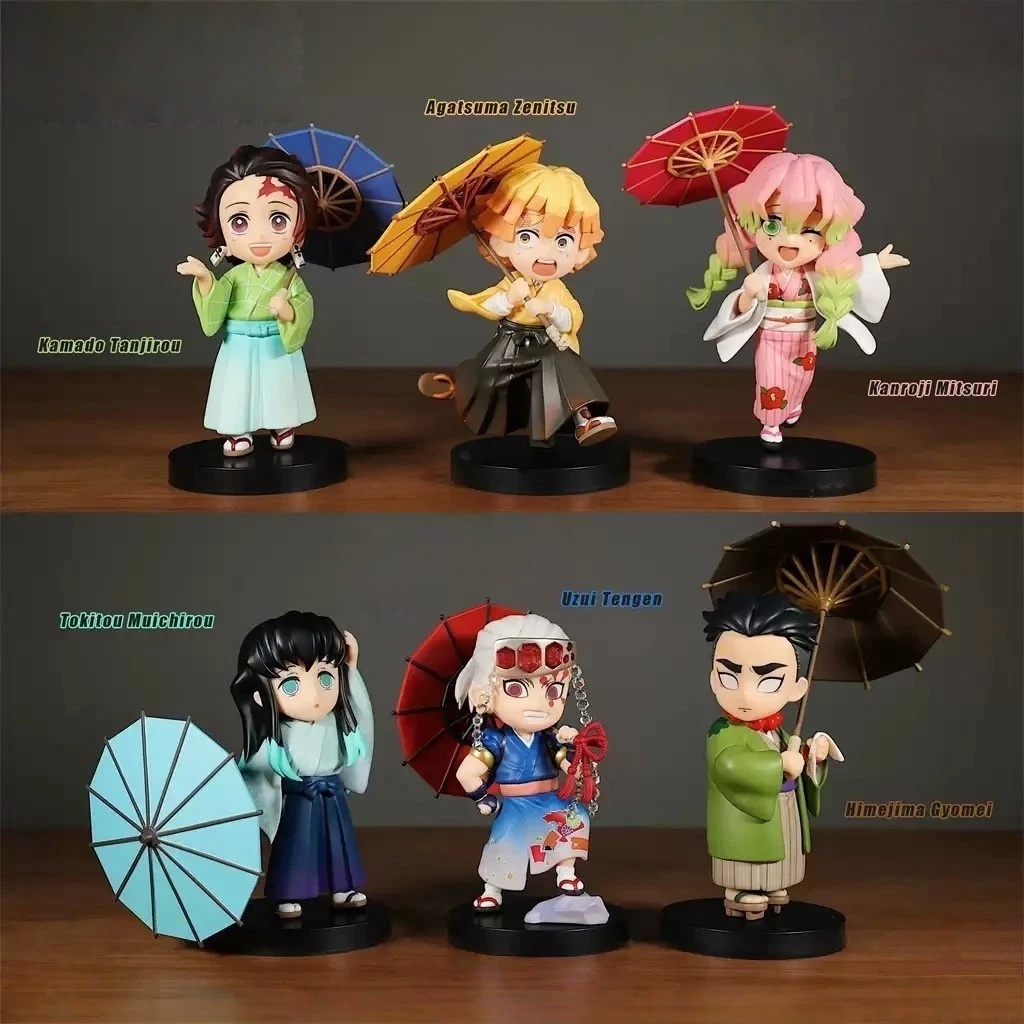 Demon Slayer Mini-Chara Rainy Season Figures 6pcs