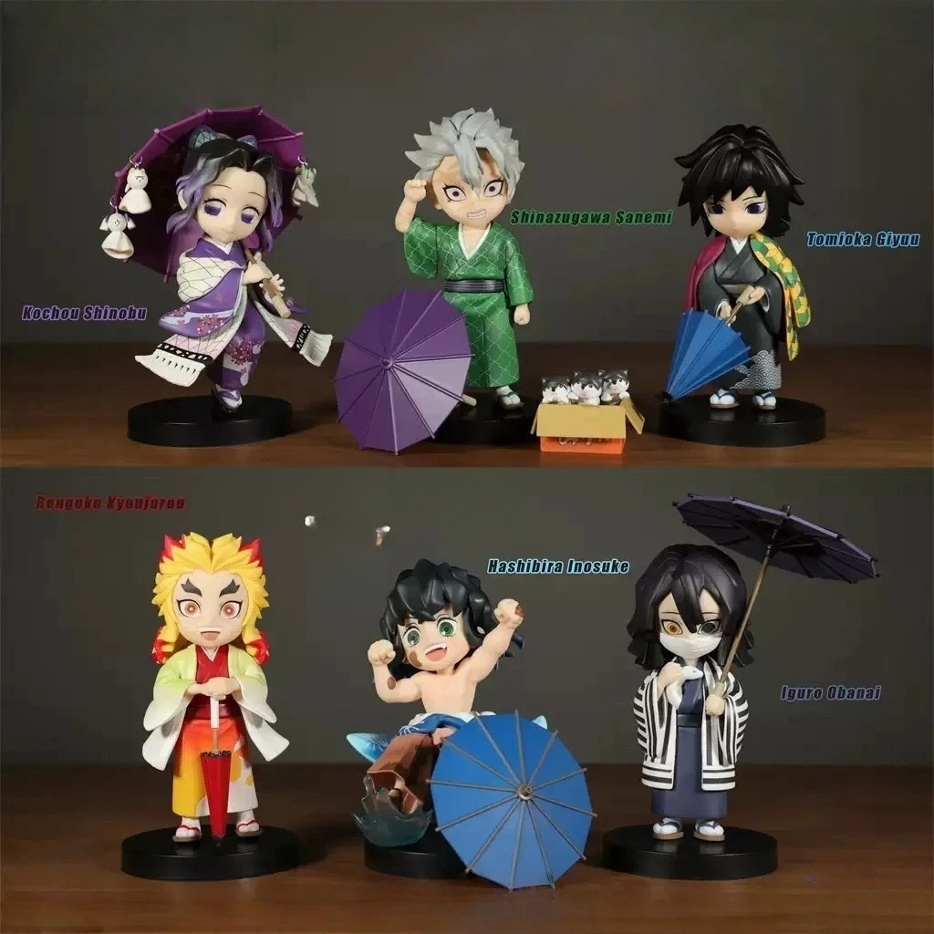 Demon Slayer Mini-Chara Rainy Season Figures 6pcs