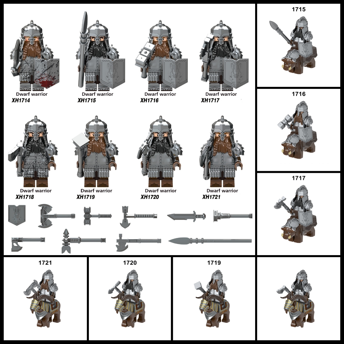 2026 New The Lord of the Rings Dwarf Warriors Figure Building Blocks
