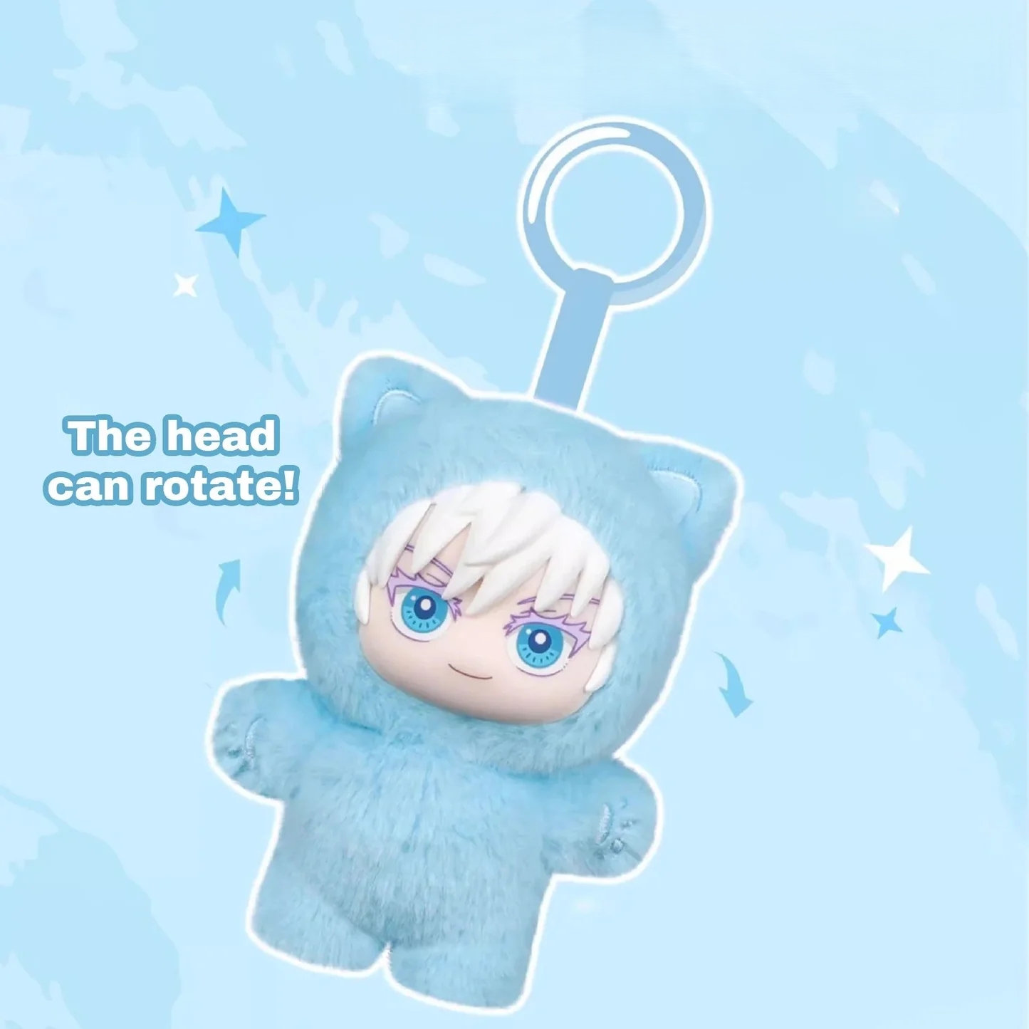 Jujutsu Kaisen Cat Ear Plush Cute Keychain