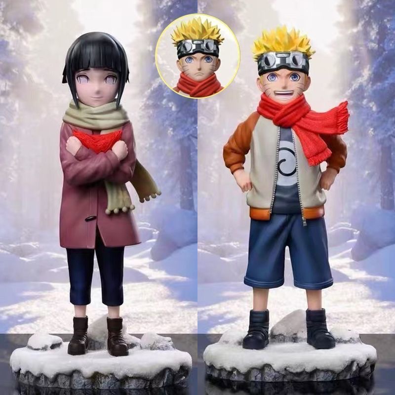 First Meet Childhood Naruto Uzumaki & Hinata Statue