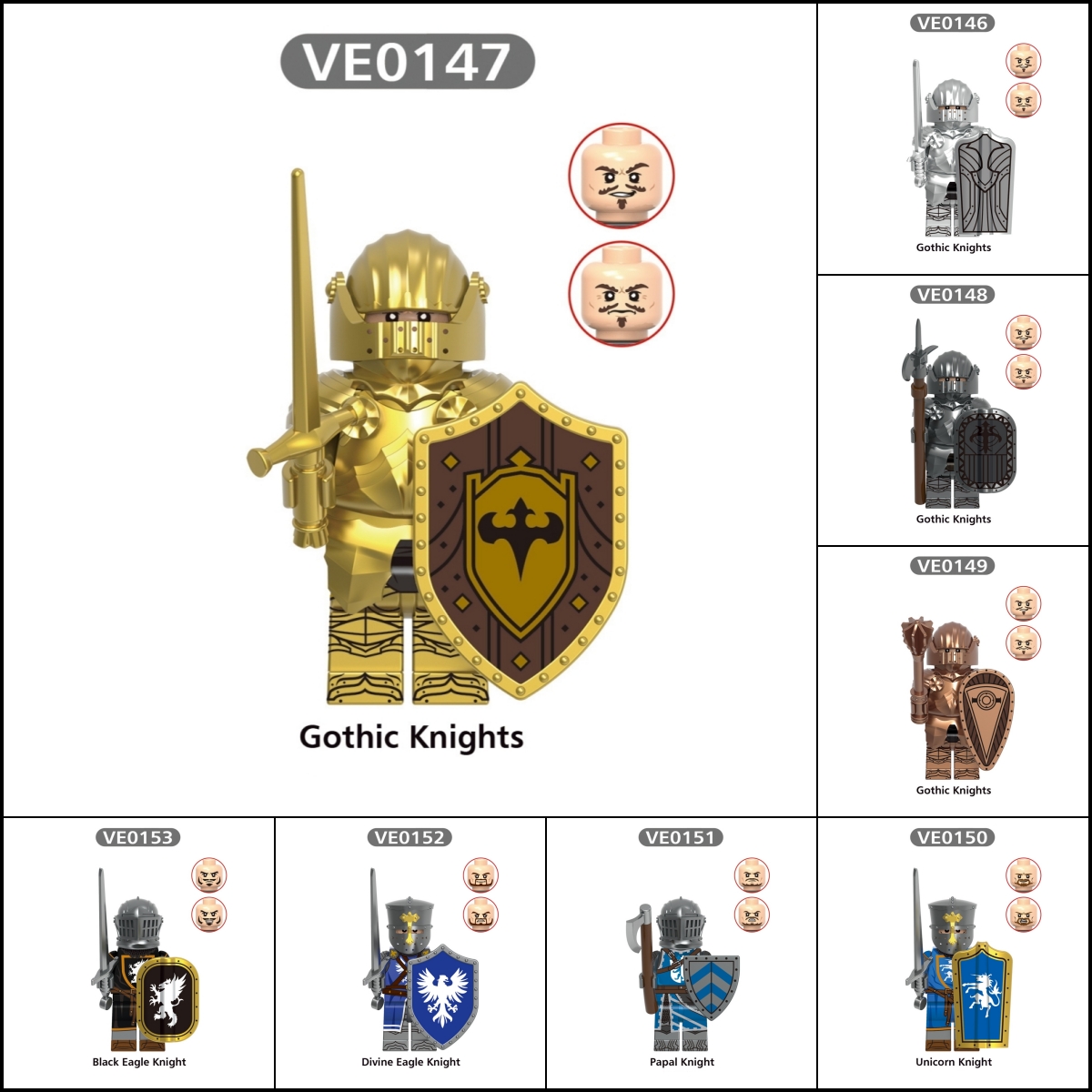 2026 New Middle Ages Knights  Figure Building Blocks