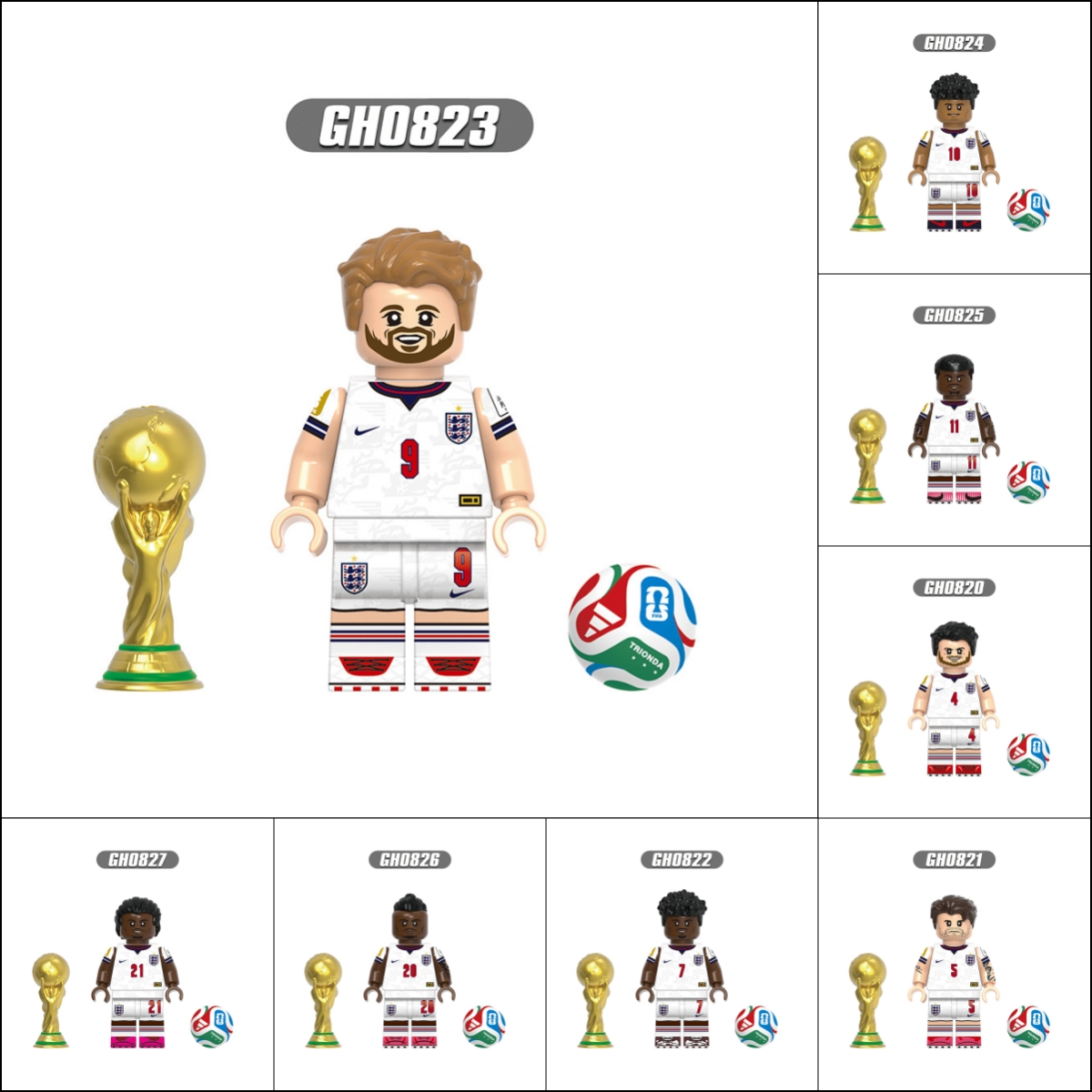 2026 New Football Team Figure Building Blocks
