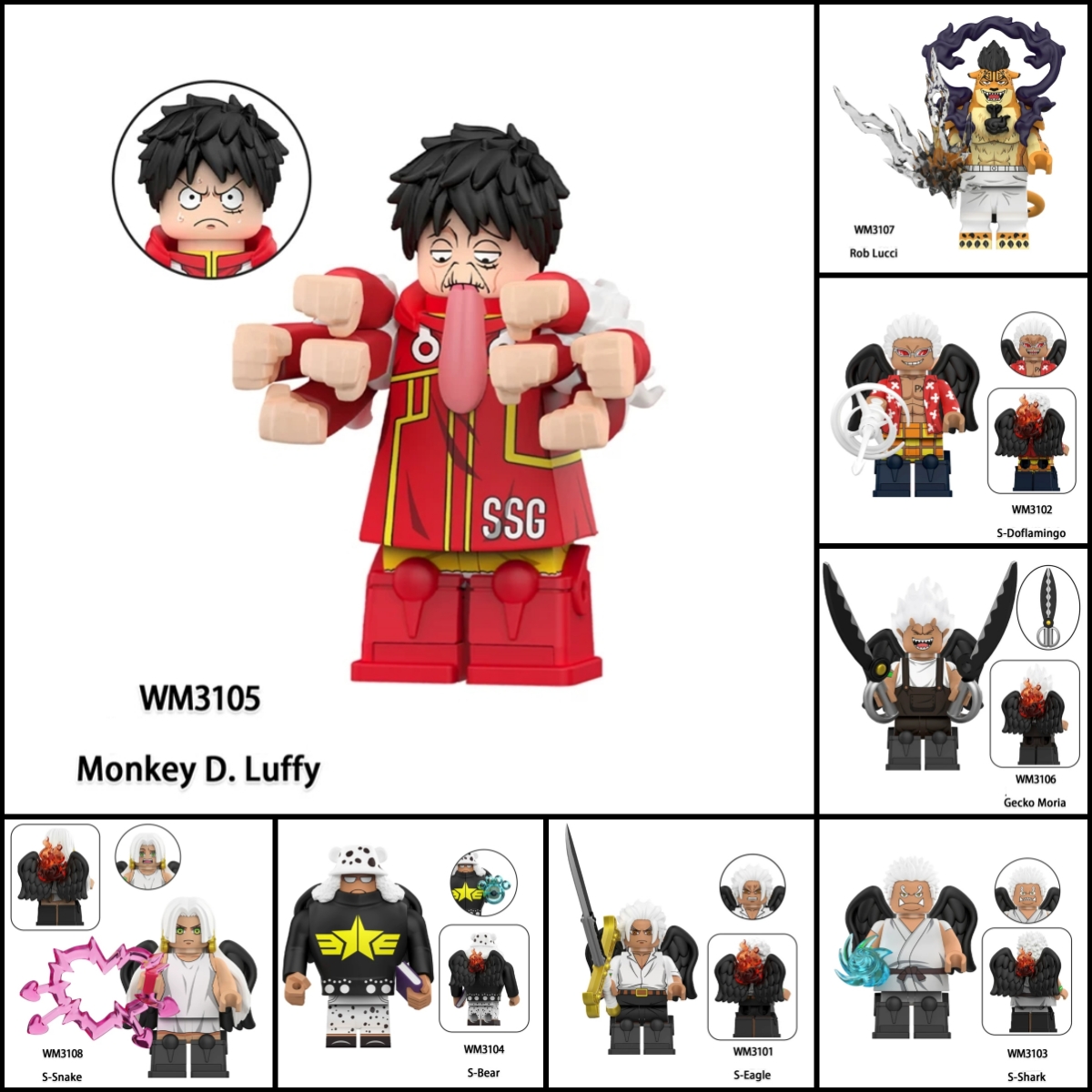 2026 New One Piece Figure Building Blocks