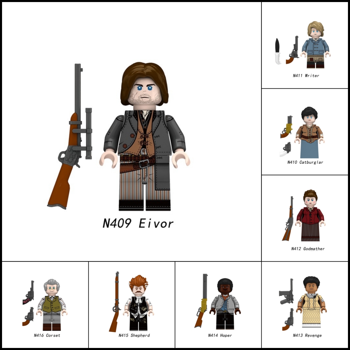 2026 New Western Cowboy Series Figure Building Blocks