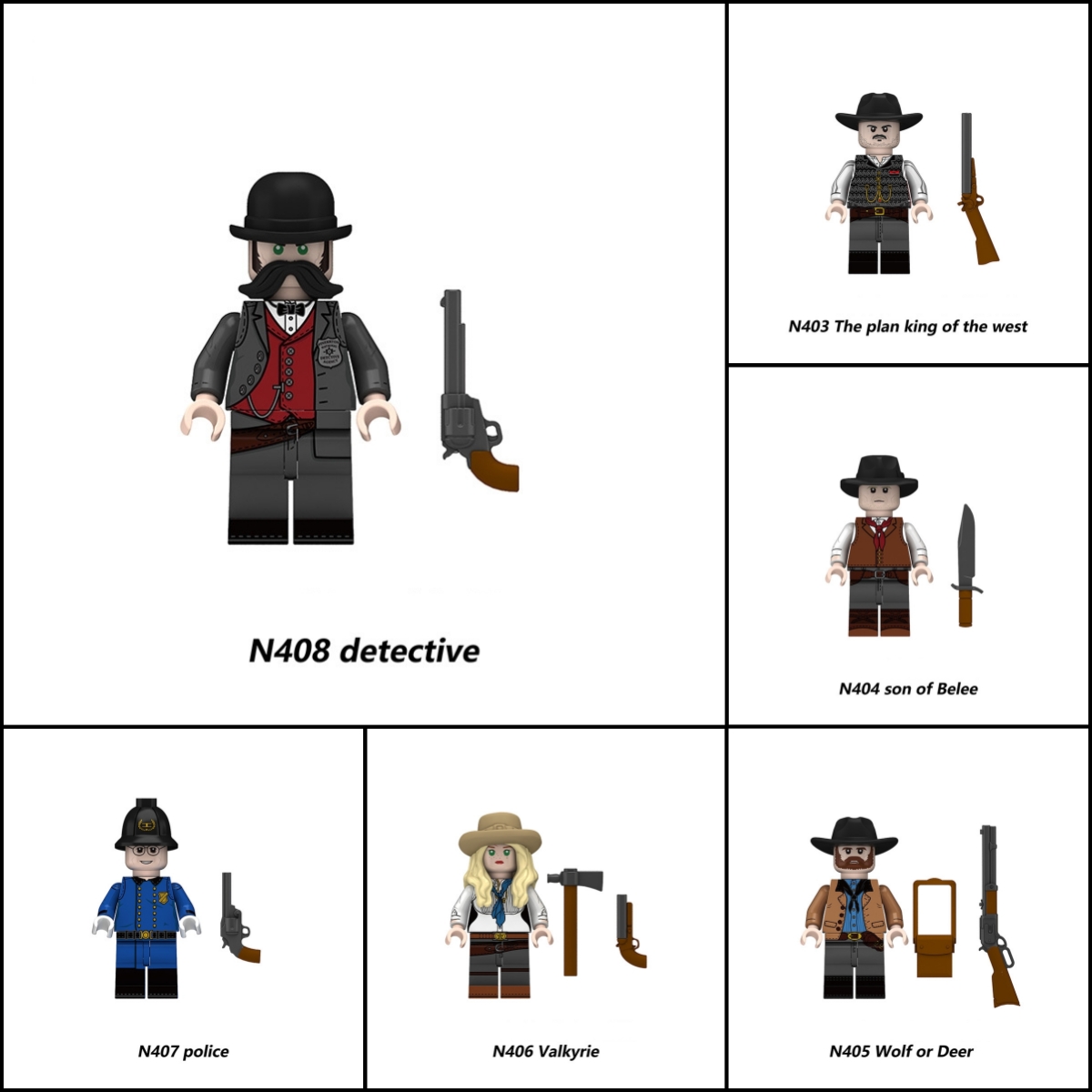 2026 New Western Cowboy Series Figure Building Blocks