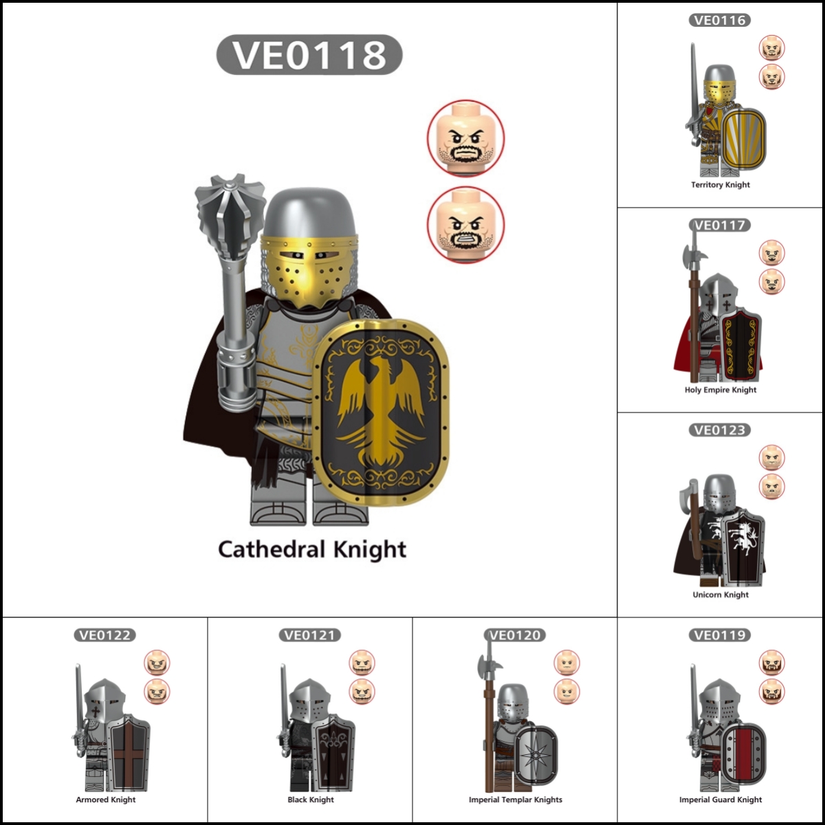 2025 New Middle Ages Knights Figure Building Blocks