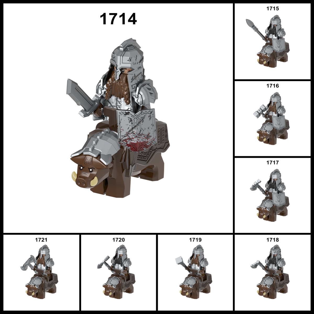 2026 New The Lord of the Rings Dwarf Warriors Figure Building Blocks