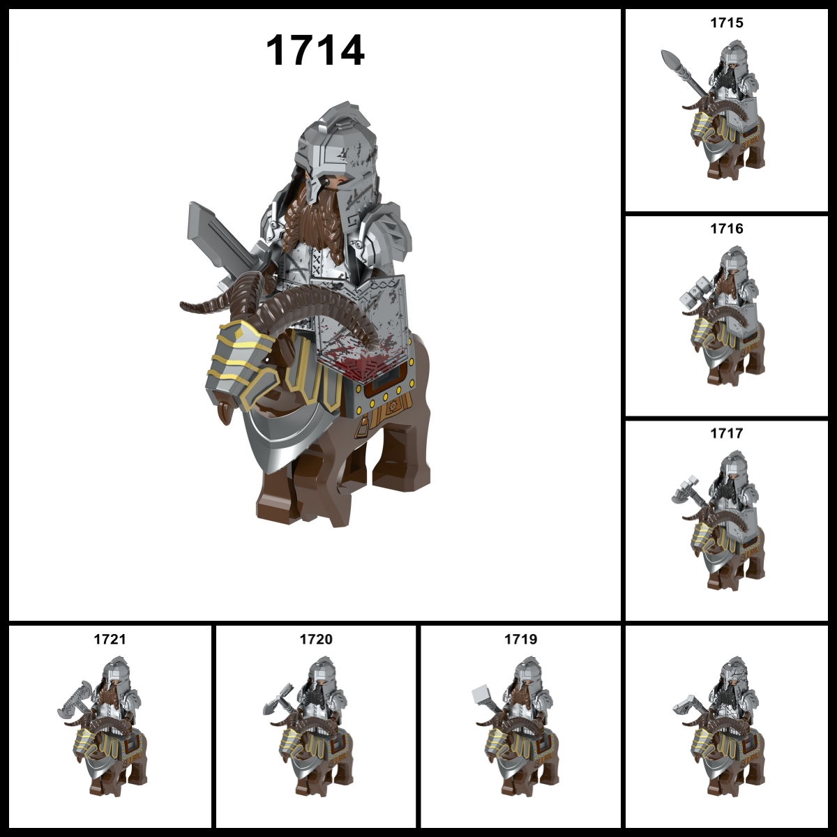 2026 New The Lord of the Rings Dwarf Warriors Figure Building Blocks