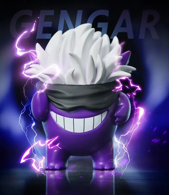 Pokemon Gengar Cosplay Satoru Gojo Figure