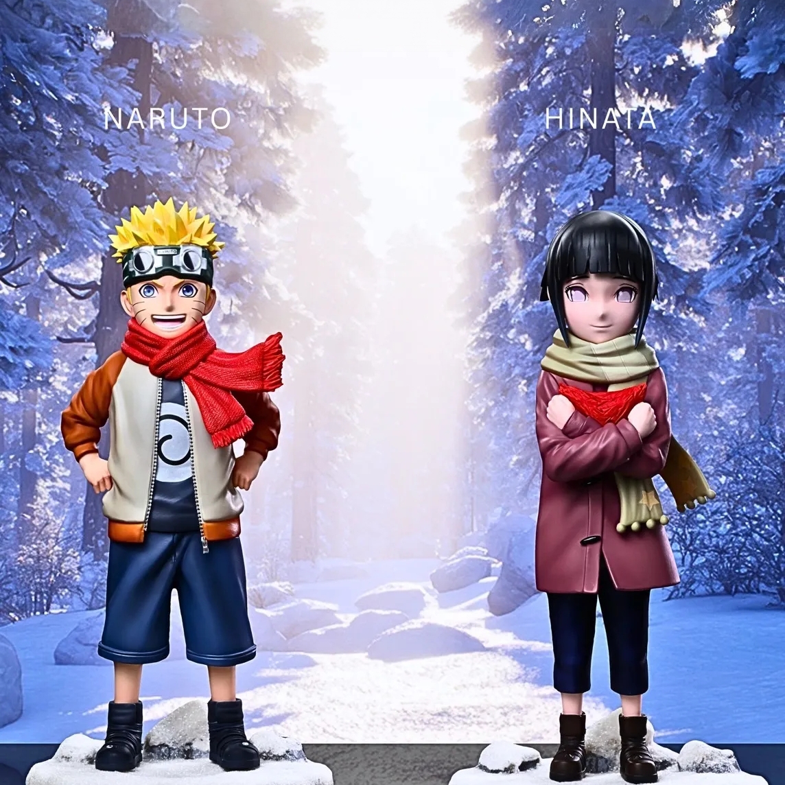 First Meet Childhood Naruto Uzumaki & Hinata Statue