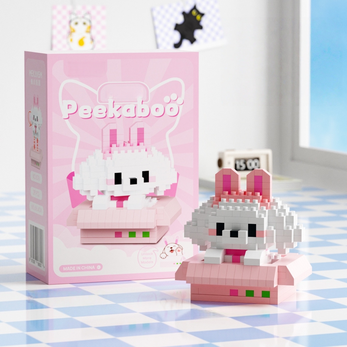 Animal Series Cartoon Cute Dog & Cat Building Blocks