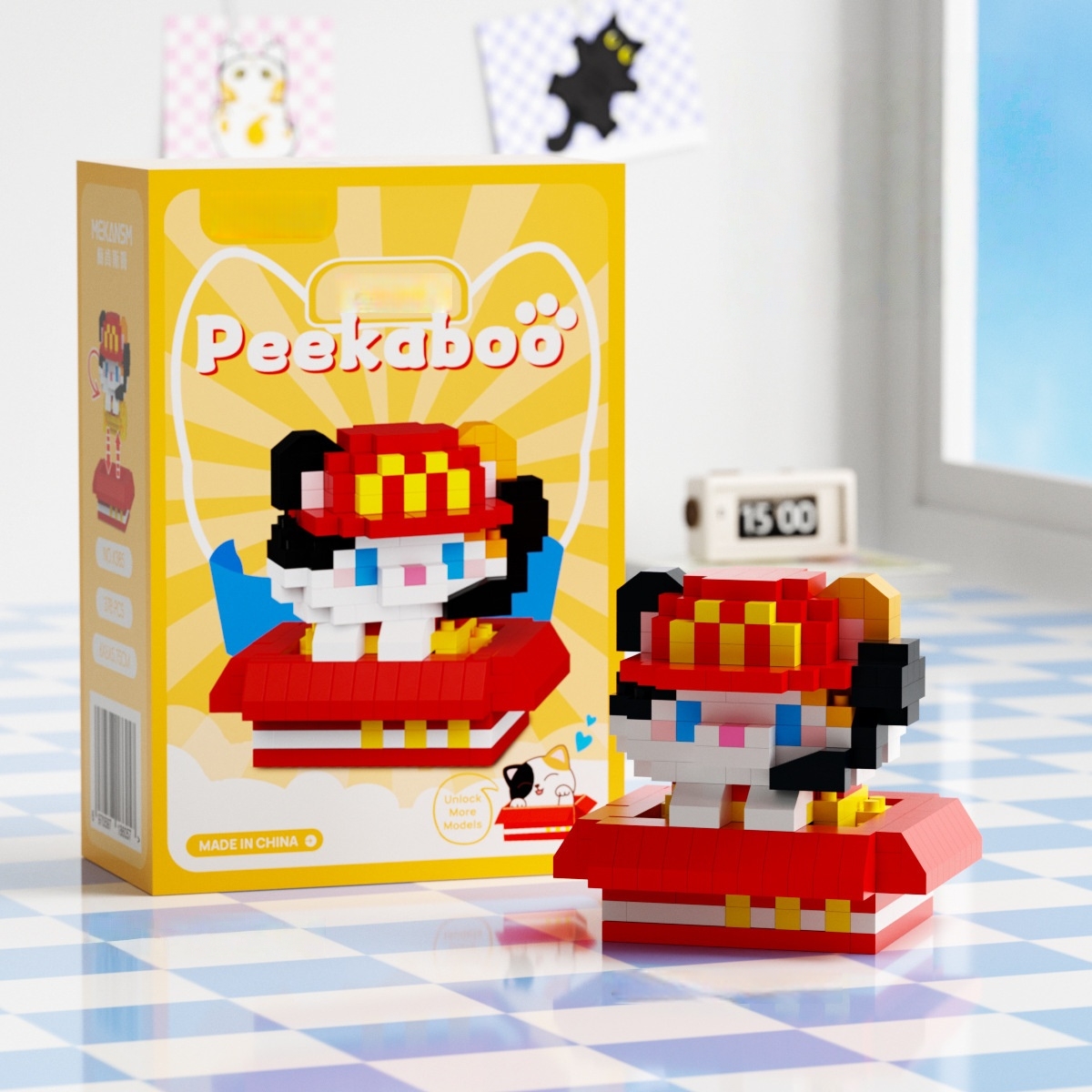 Animal Series Cartoon Cute Dog & Cat Building Blocks