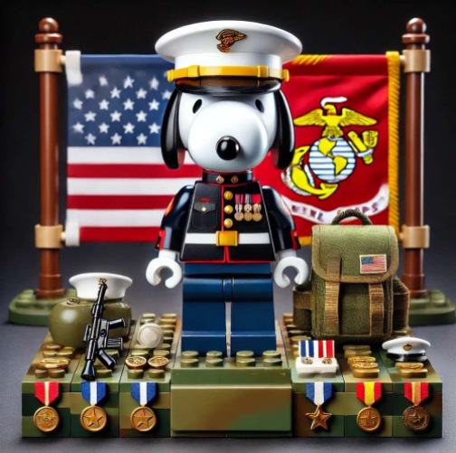 2026 New Snoopy Military Series Figure Building Blocks