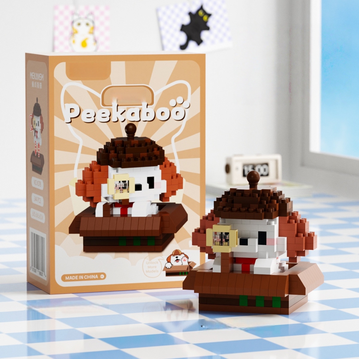 Animal Series Cartoon Cute Dog & Cat Building Blocks