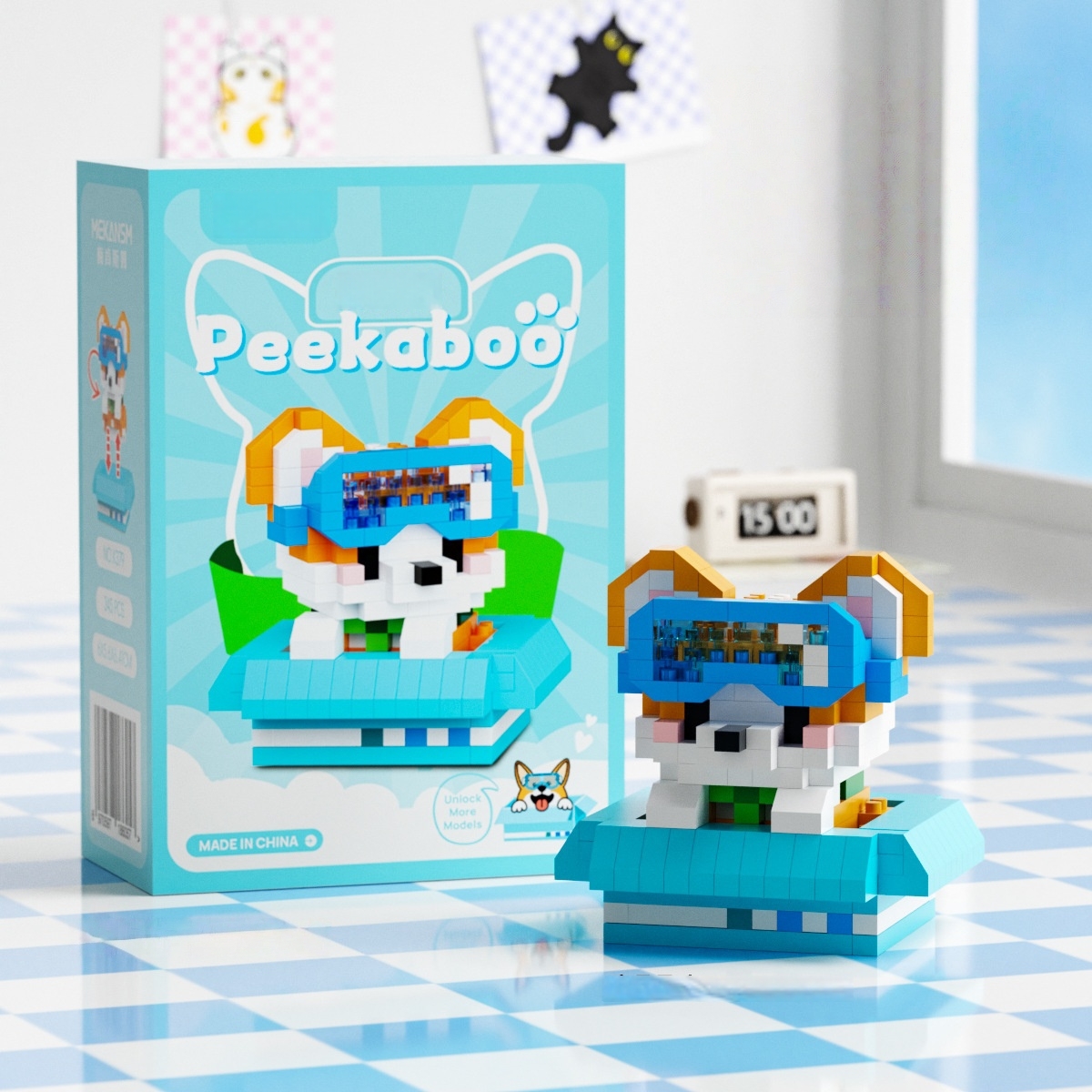 Animal Series Cartoon Cute Dog & Cat Building Blocks