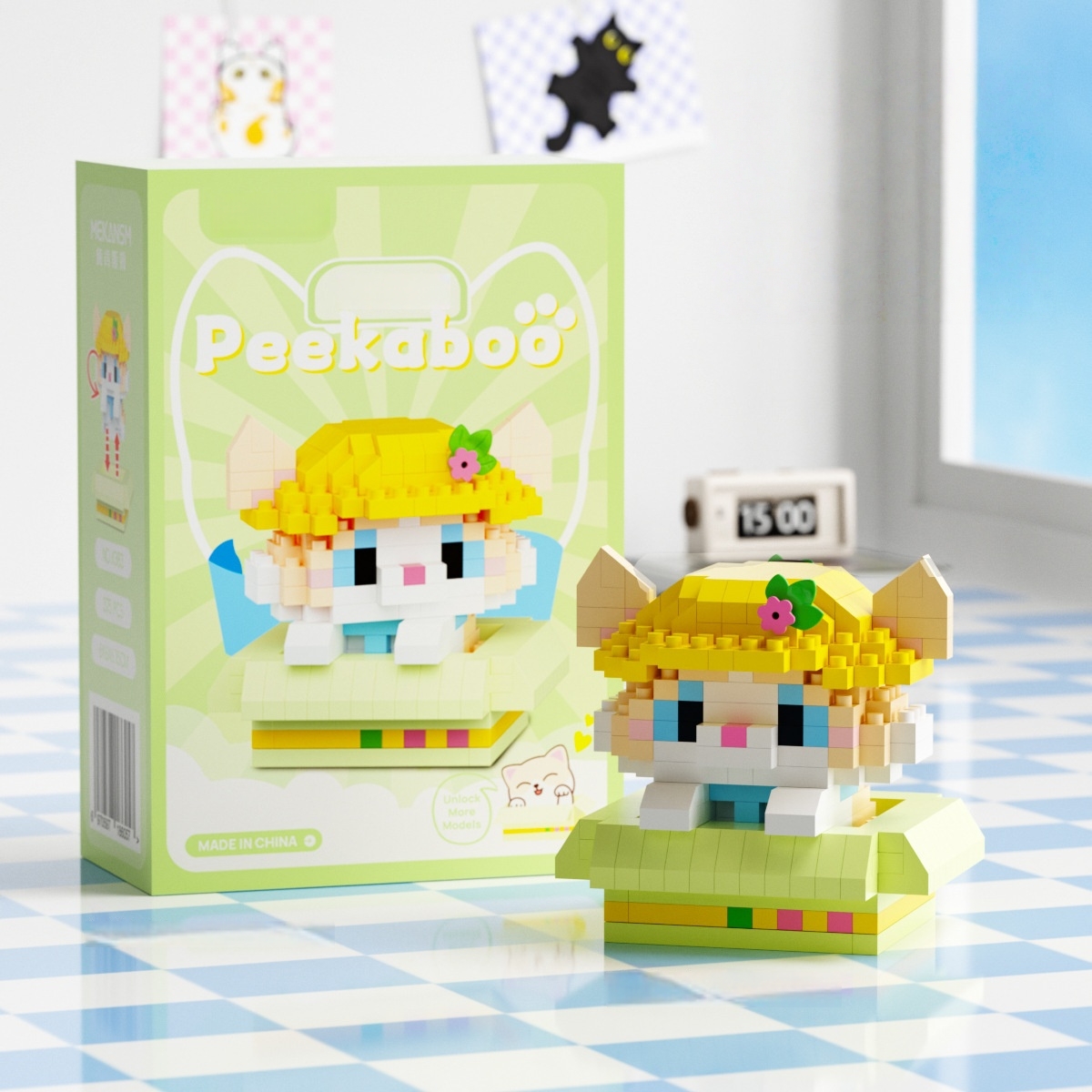 Animal Series Cartoon Cute Dog & Cat Building Blocks