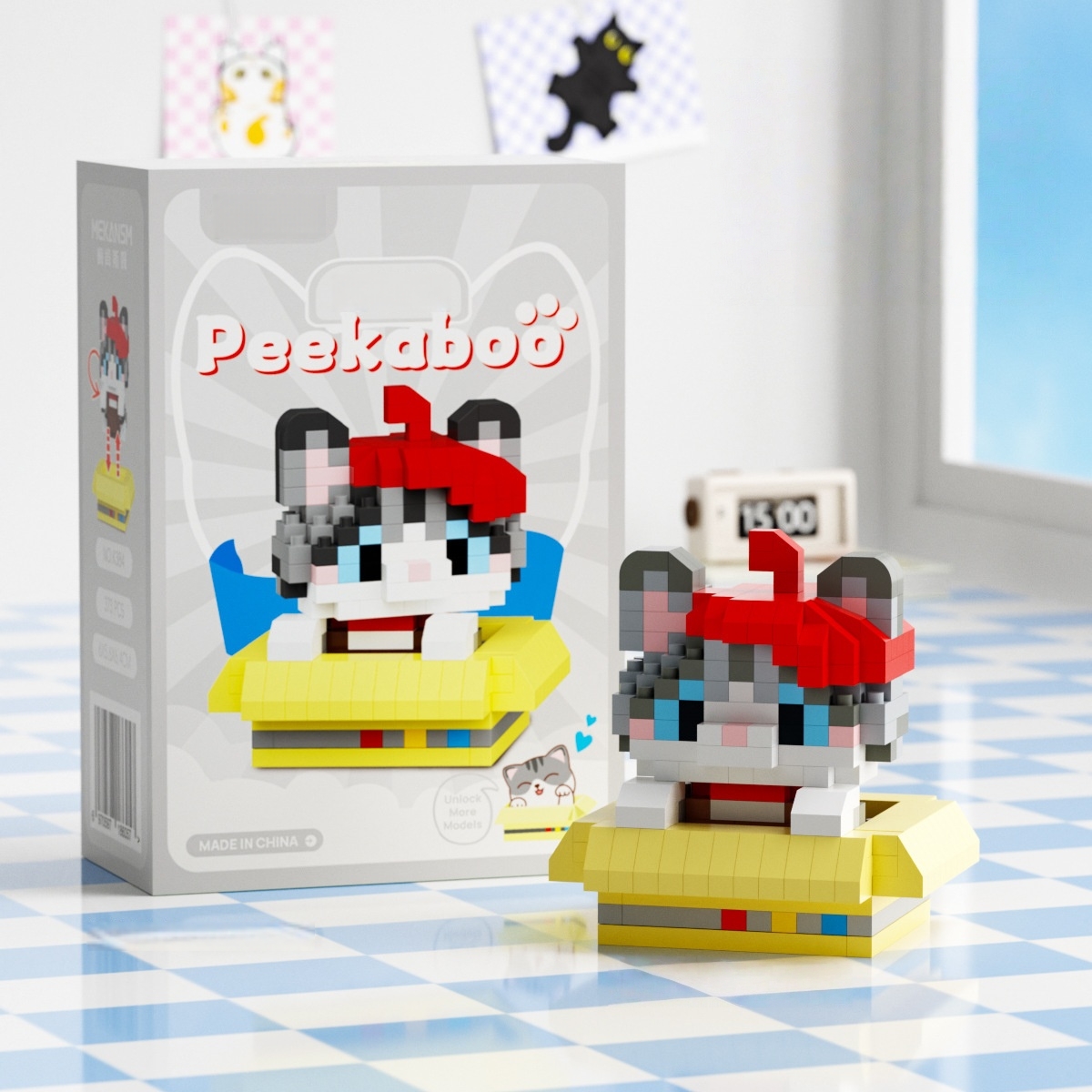 Animal Series Cartoon Cute Dog & Cat Building Blocks