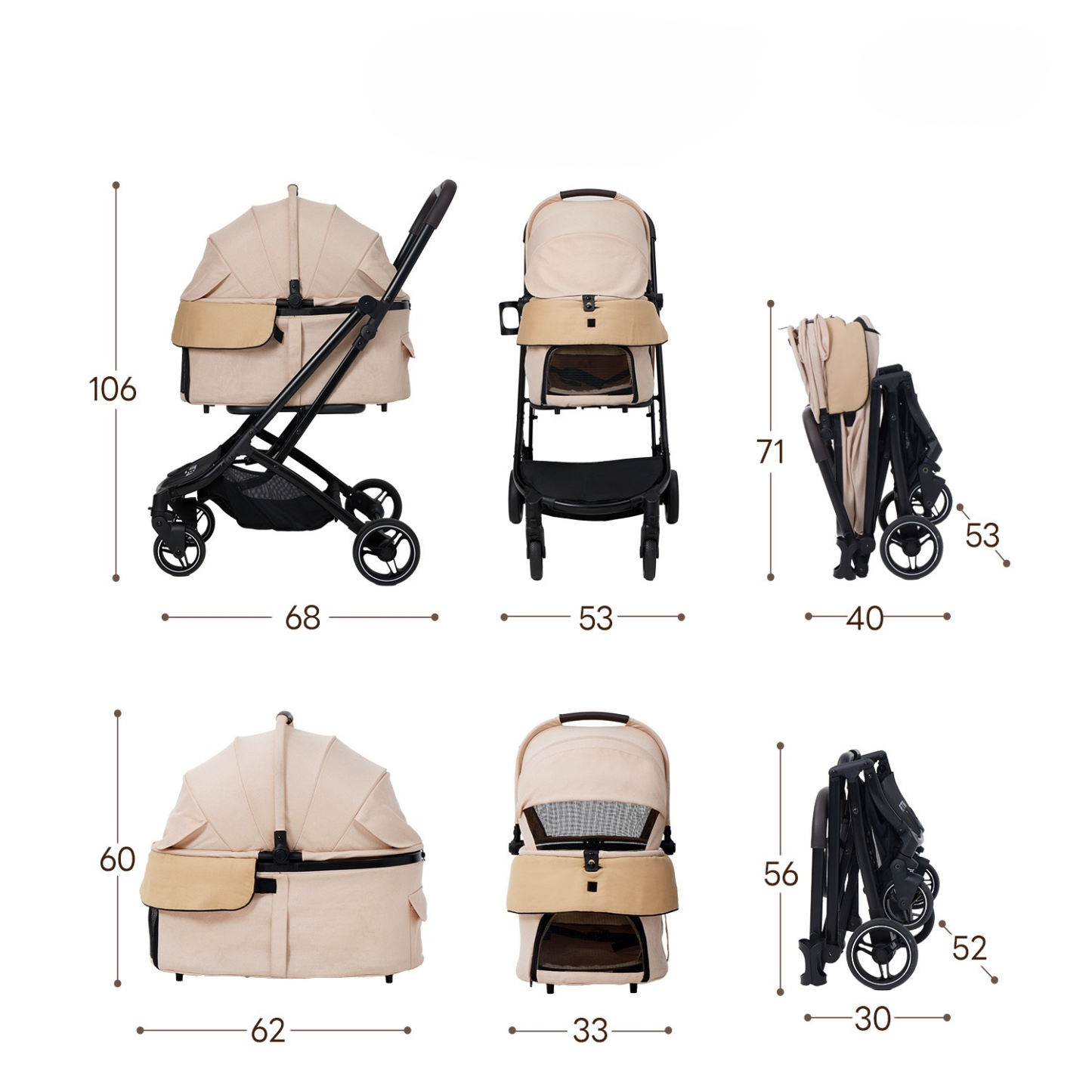 Składany wózek dla psa i kota