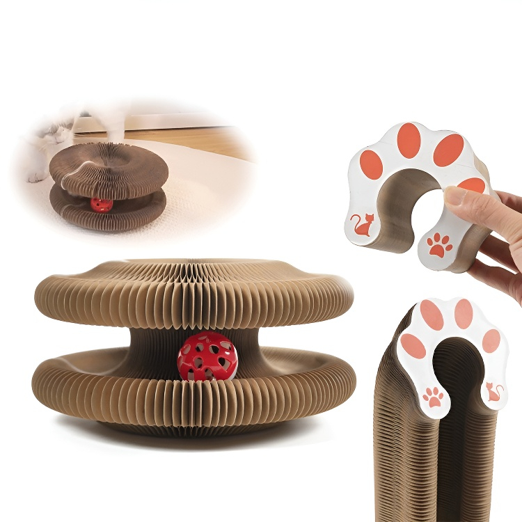 Drapak dla kota z tektury falistej, zabawka