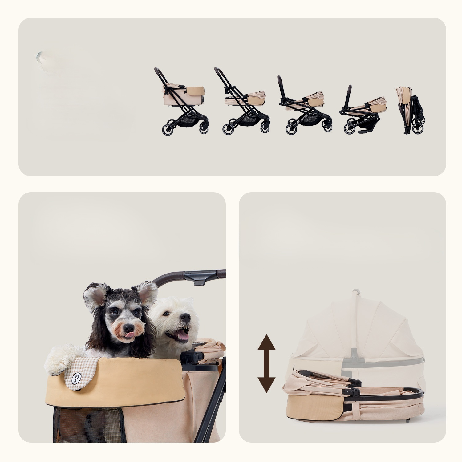 Składany wózek dla psa i kota