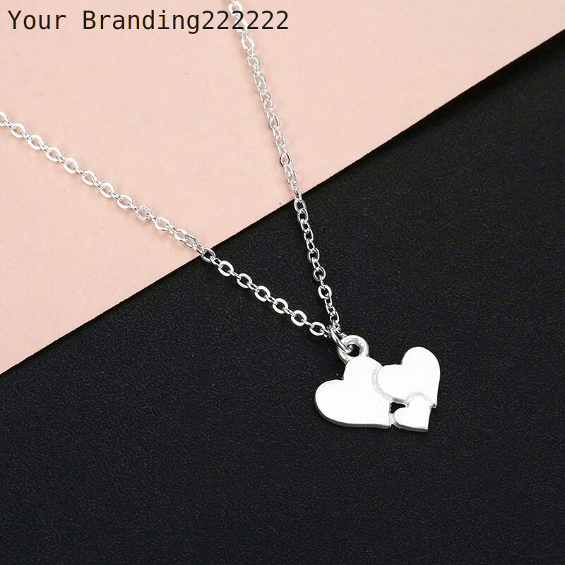 Romantic Simple Heart-shaped Pendant Necklace Charming Women's Gold Silver Color Clavicle Chain Fashion Anniversary Jewelry Gift