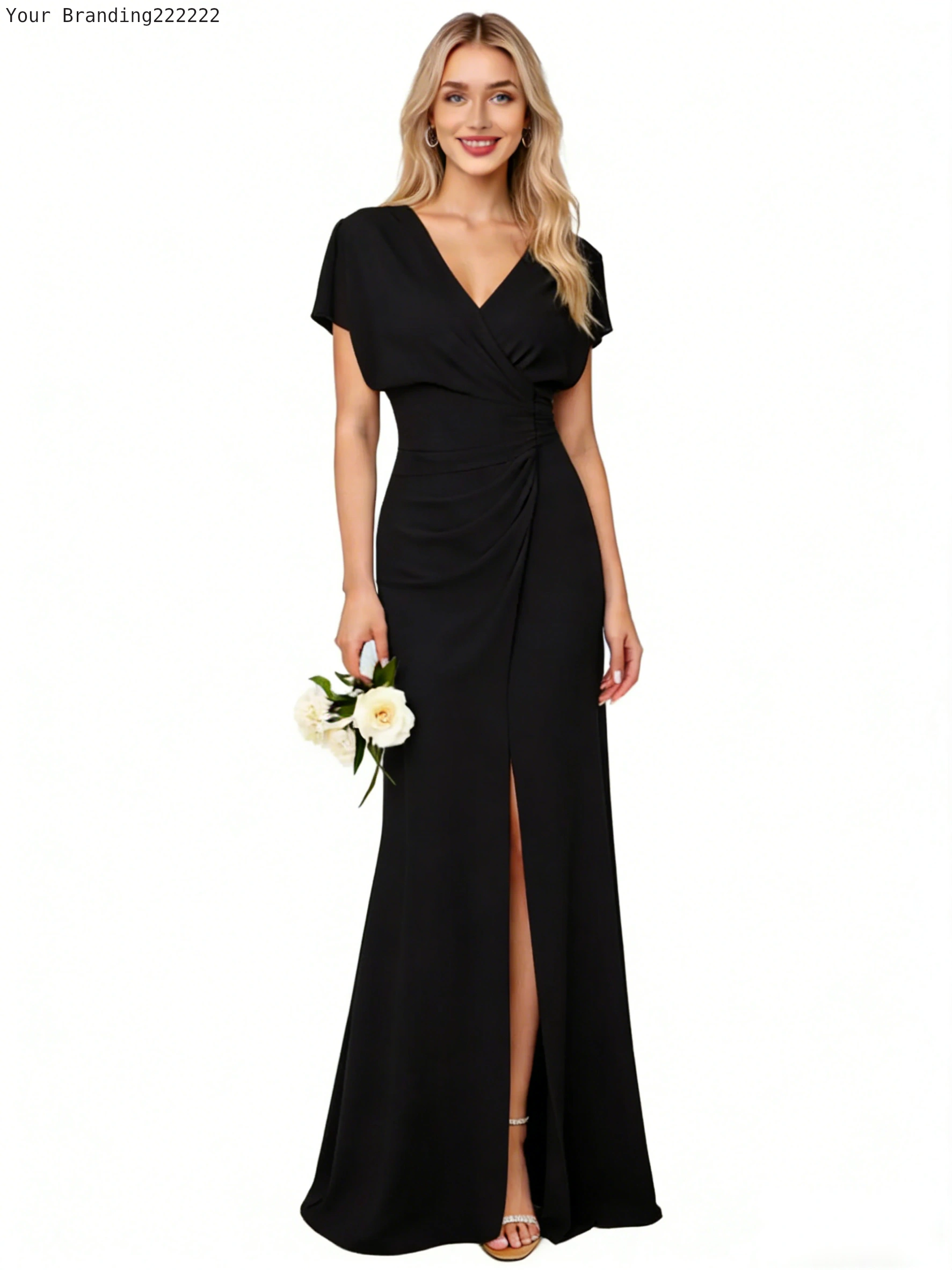 Satin Cowl Neck Slip Dress