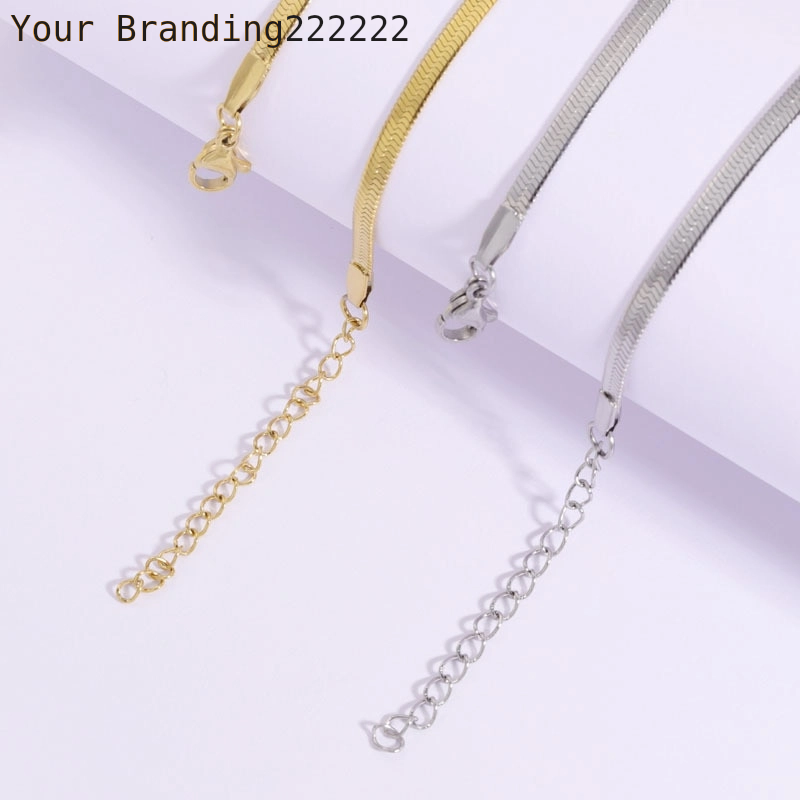 10pcs/lot Gold Color 3mm Snake Chain Necklaces Hip Hop Punk Stainless Steel Necklaces For Women's Men's Fashion