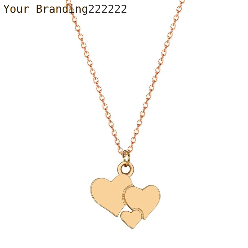 Romantic Simple Heart-shaped Pendant Necklace Charming Women's Gold Silver Color Clavicle Chain Fashion Anniversary Jewelry Gift