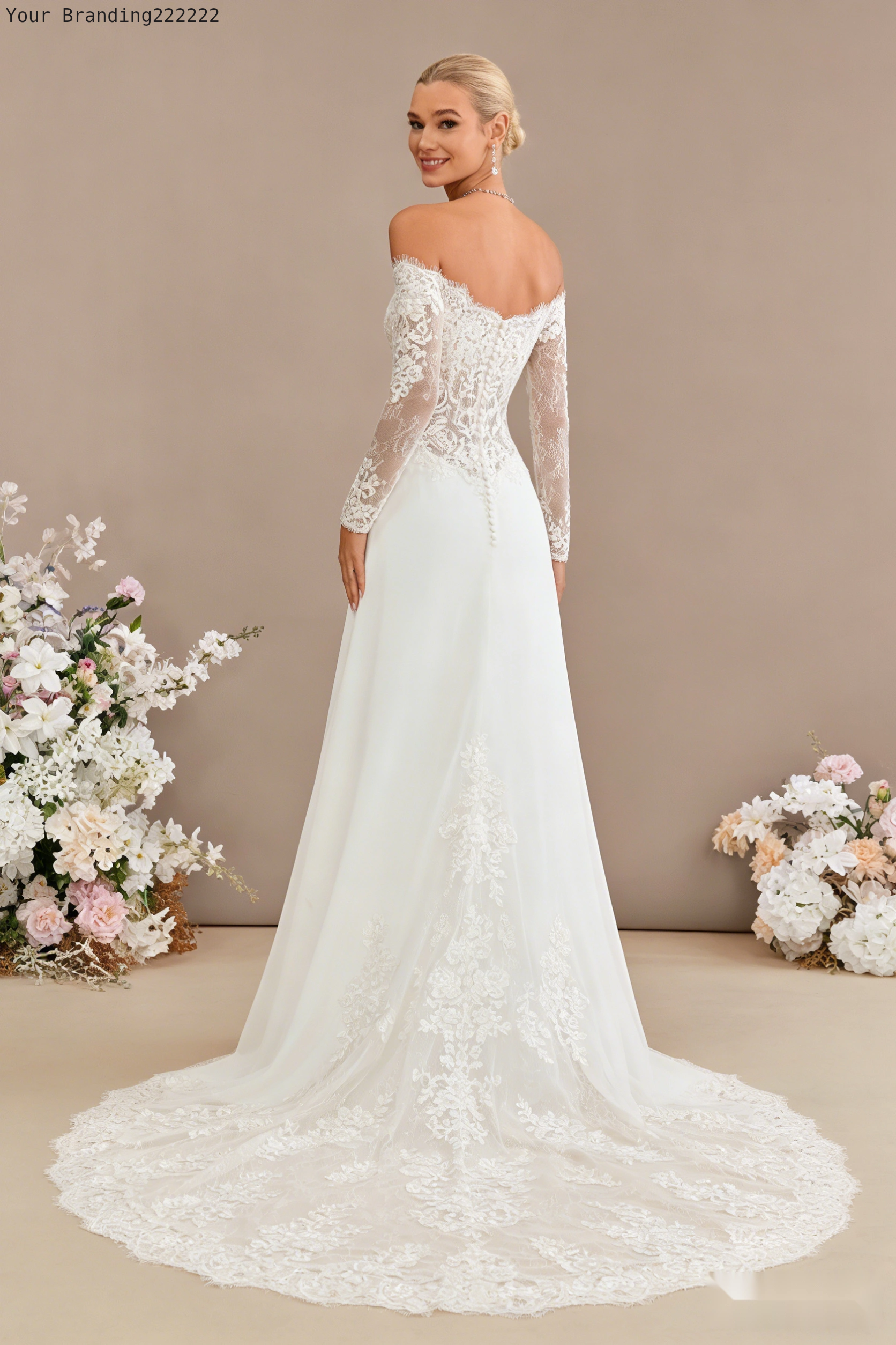 Flat-Collar Cathedral Gown