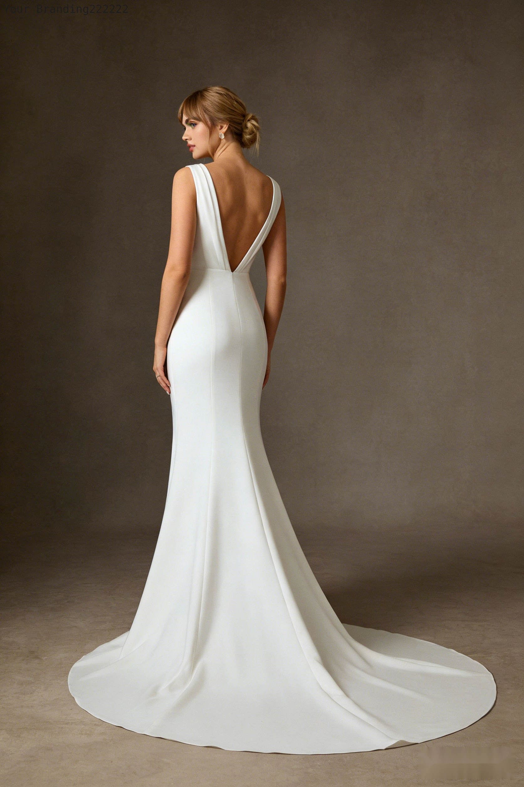 Asymmetric Hem Jersey Gown