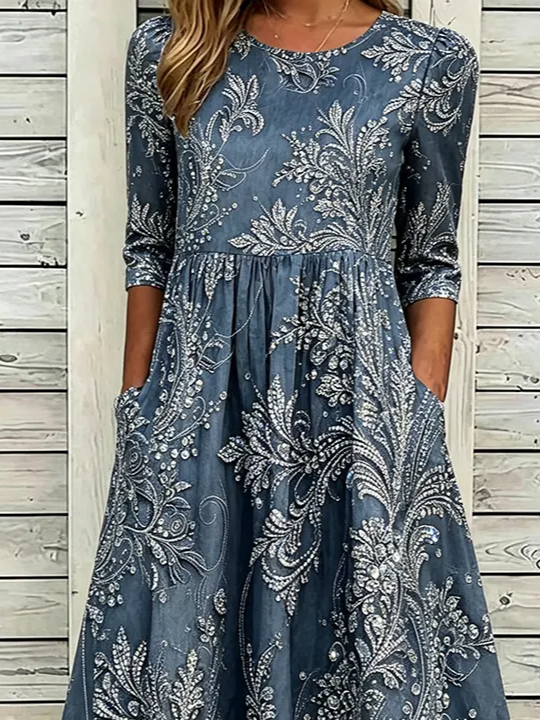 Women Floral Summer Printing Dress 