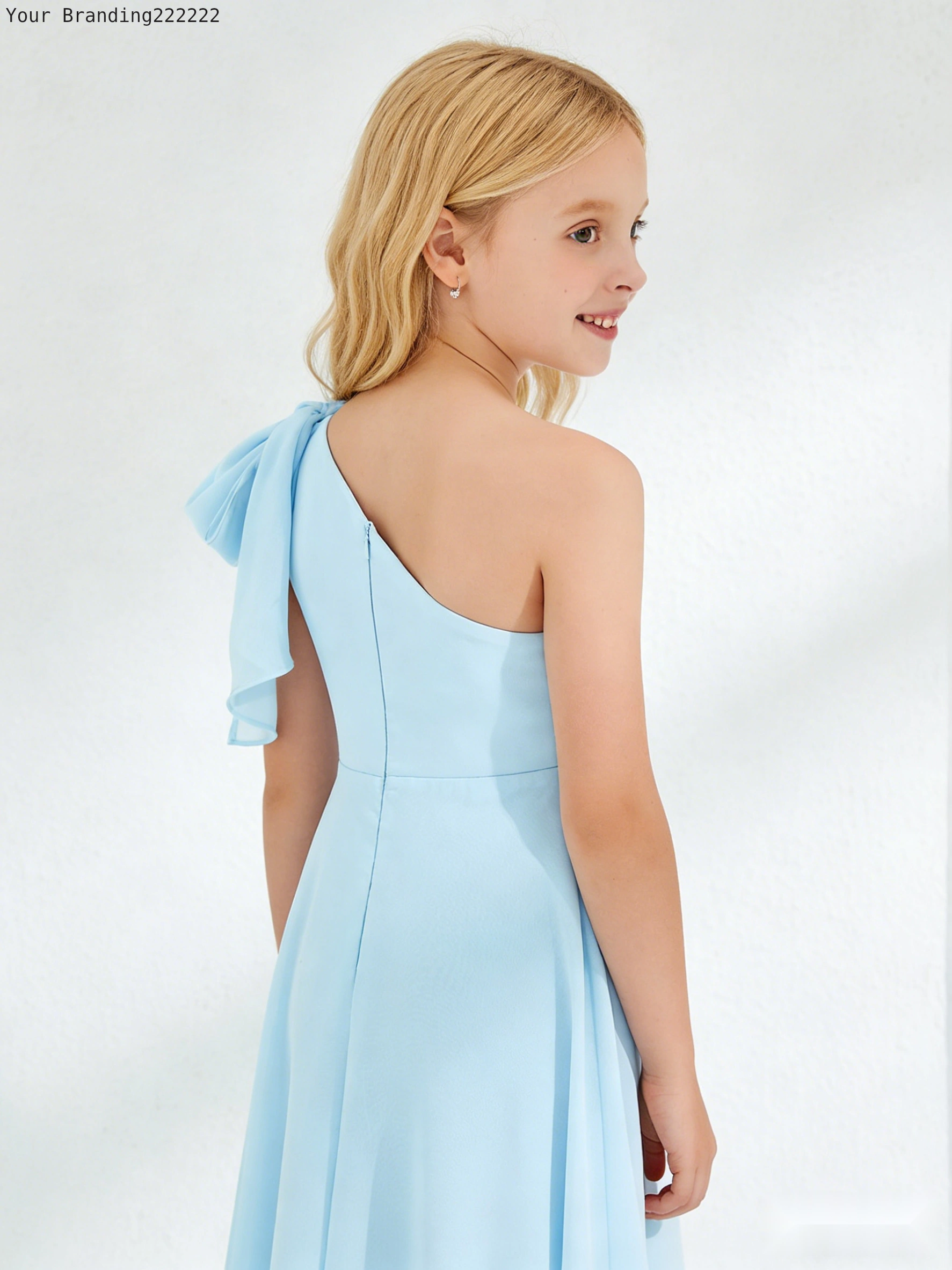 Floral Appliqué Chiffon Dress