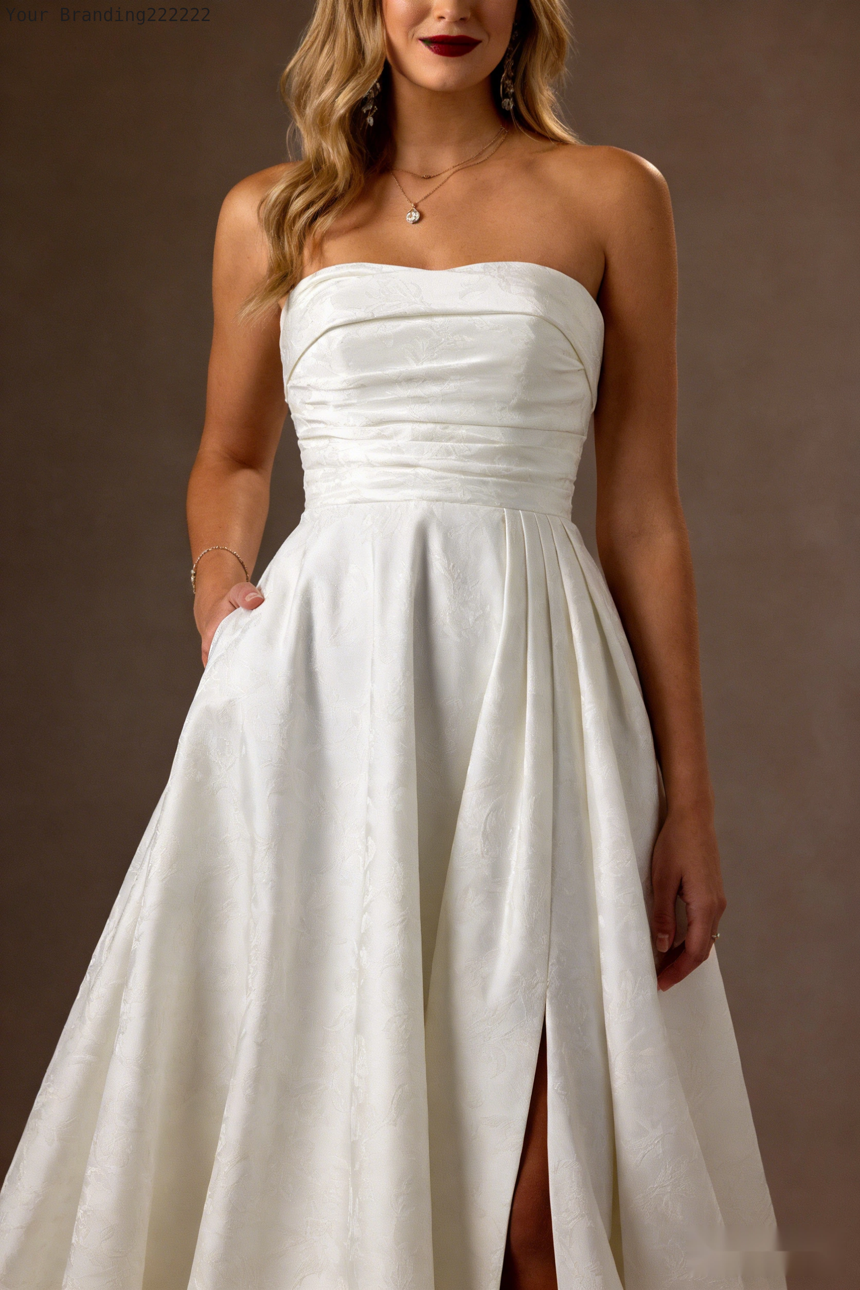 Two-Piece Set: Crop Top & Silk Skirt